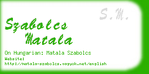 szabolcs matala business card
